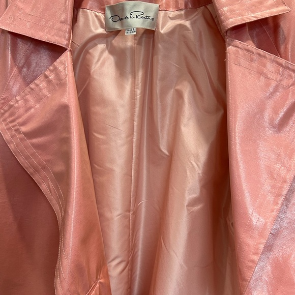Oscar de la Renta pink Swing Rain Coat - Picture 4 of 7